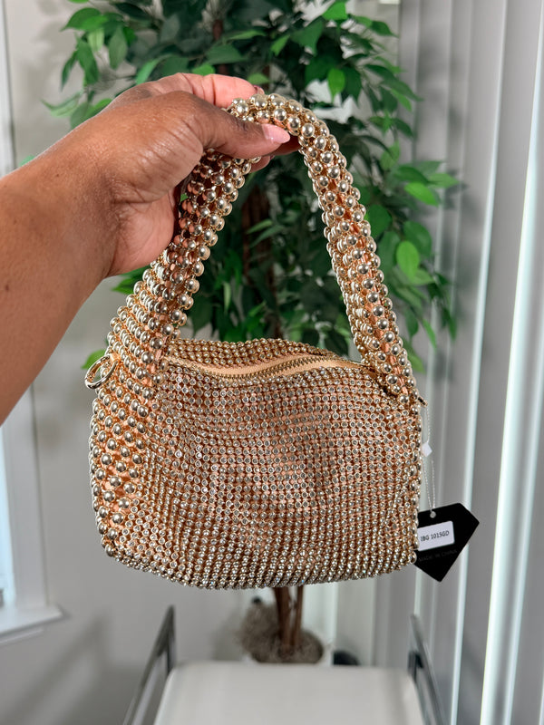 Blinged out crossbody purse