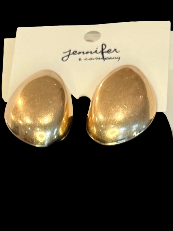 Hammered Golden circle jewelry set