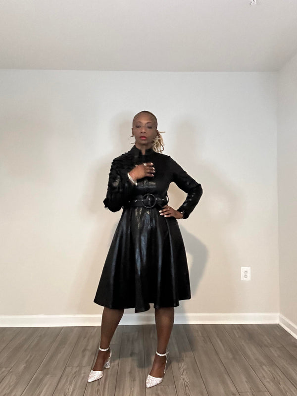 Black Scaled Jacket/Dress