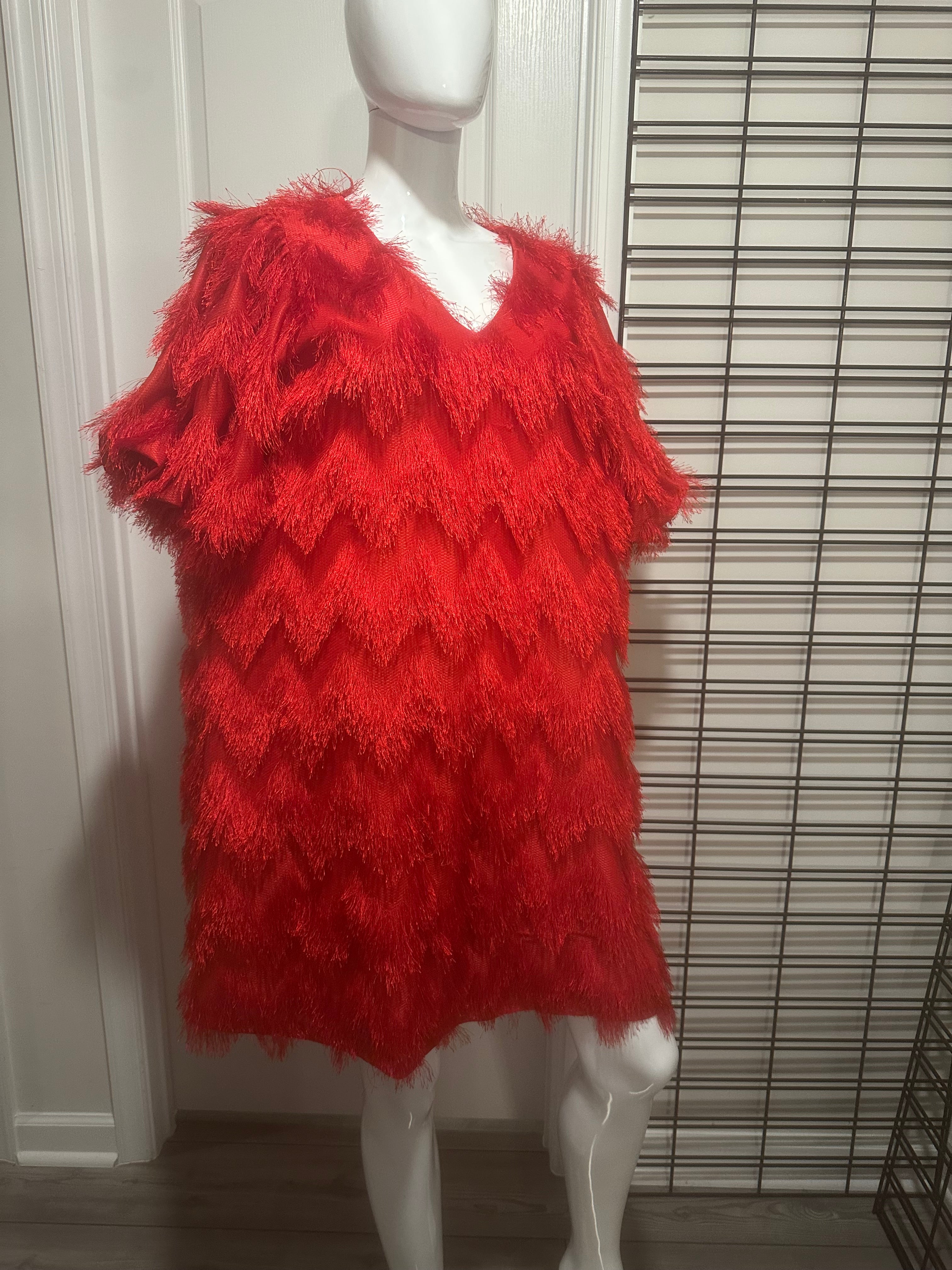 Red Chevron Dress