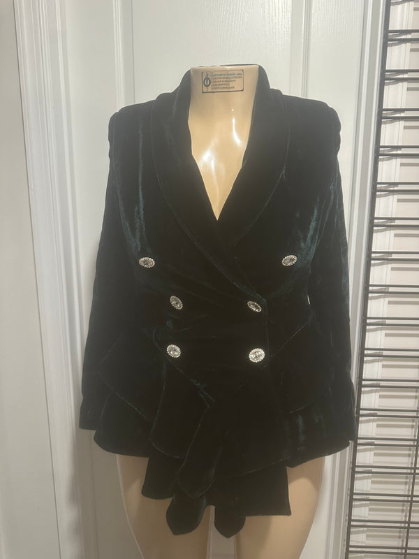 Hunter Green Velvet Jacket