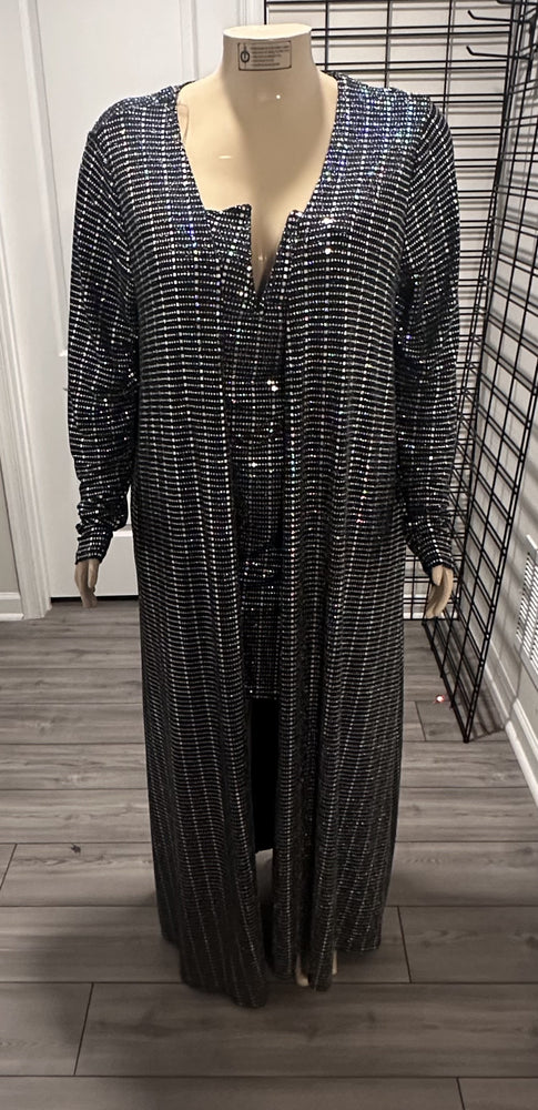 Bling Two Piece Dress with Duster
