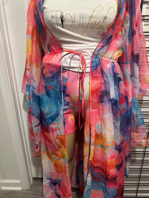Playful Short Duster Set