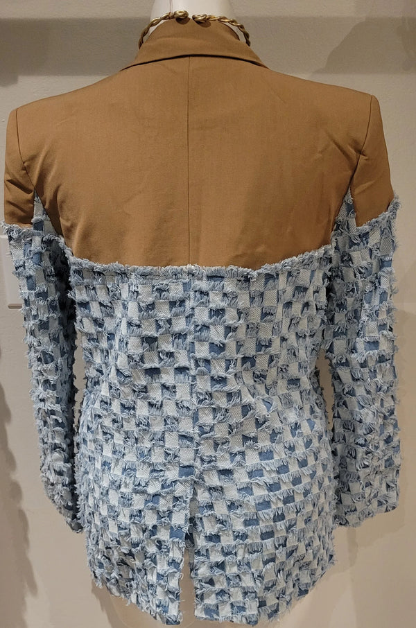 Camel and Denim Blazer