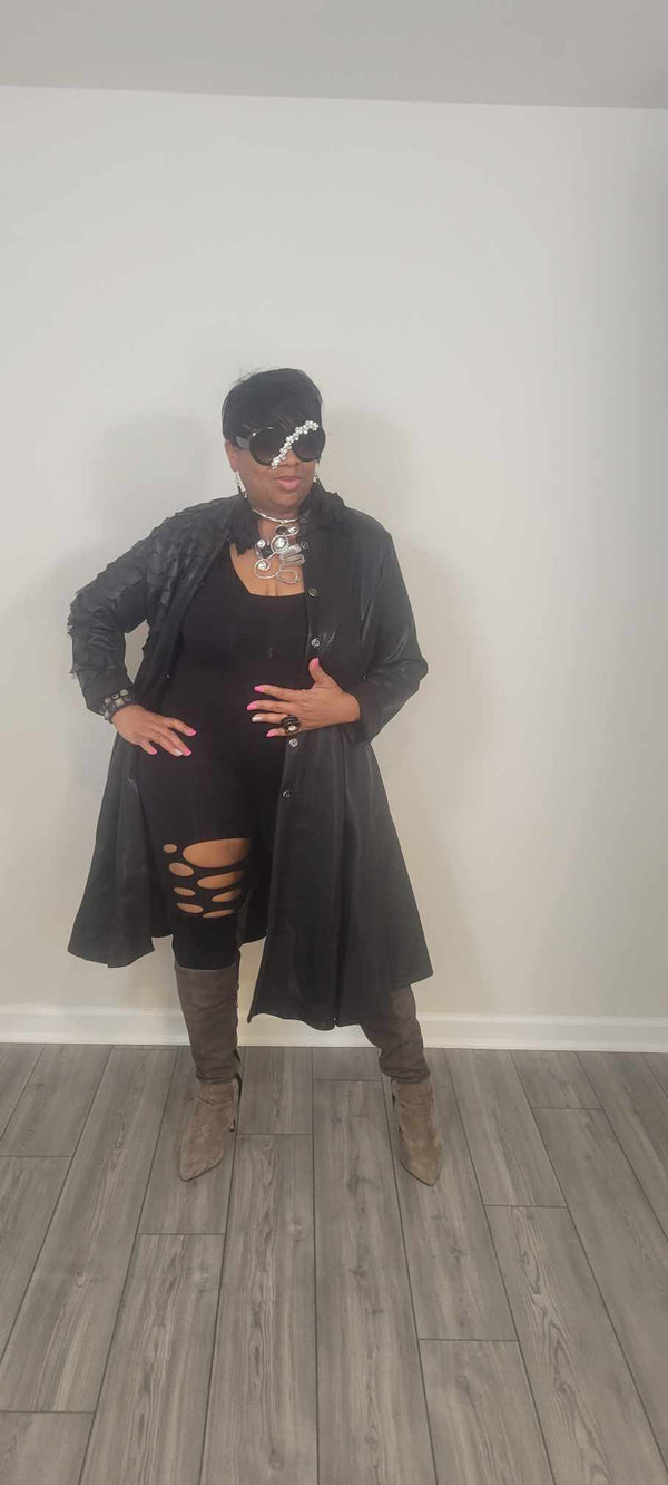 Black Scaled Jacket/Dress