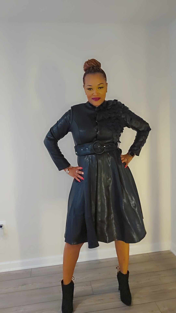 Black Scaled Jacket/Dress