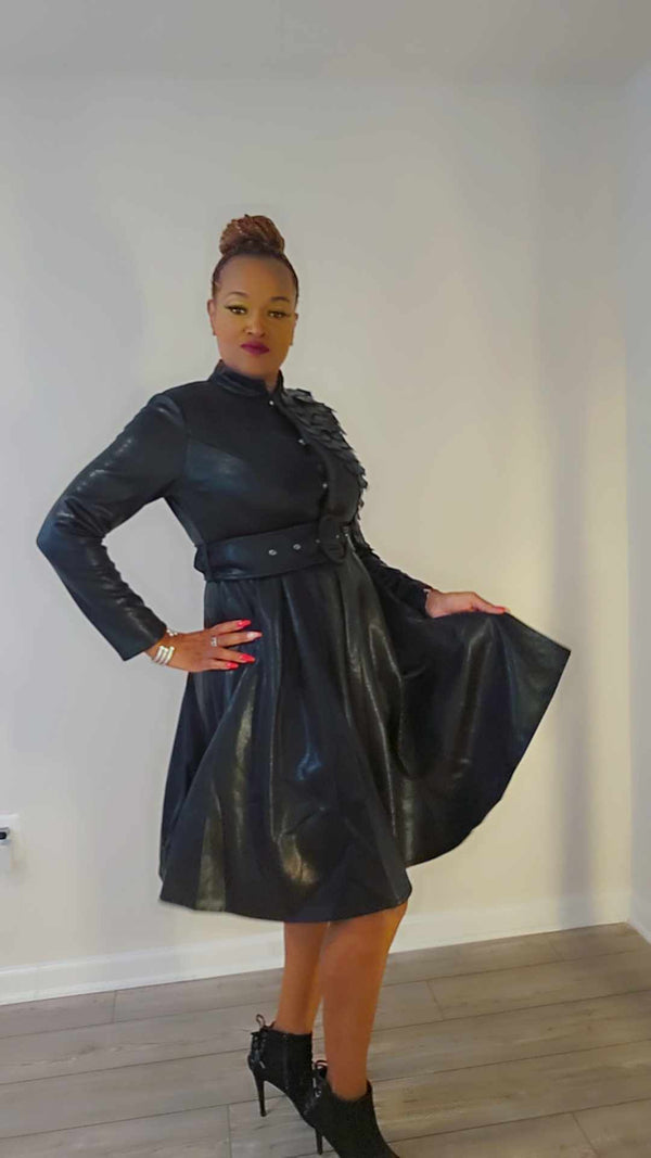 Black Scaled Jacket/Dress