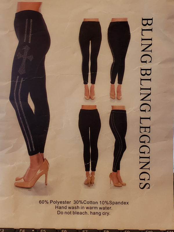 Plus Knit Bling Leggings