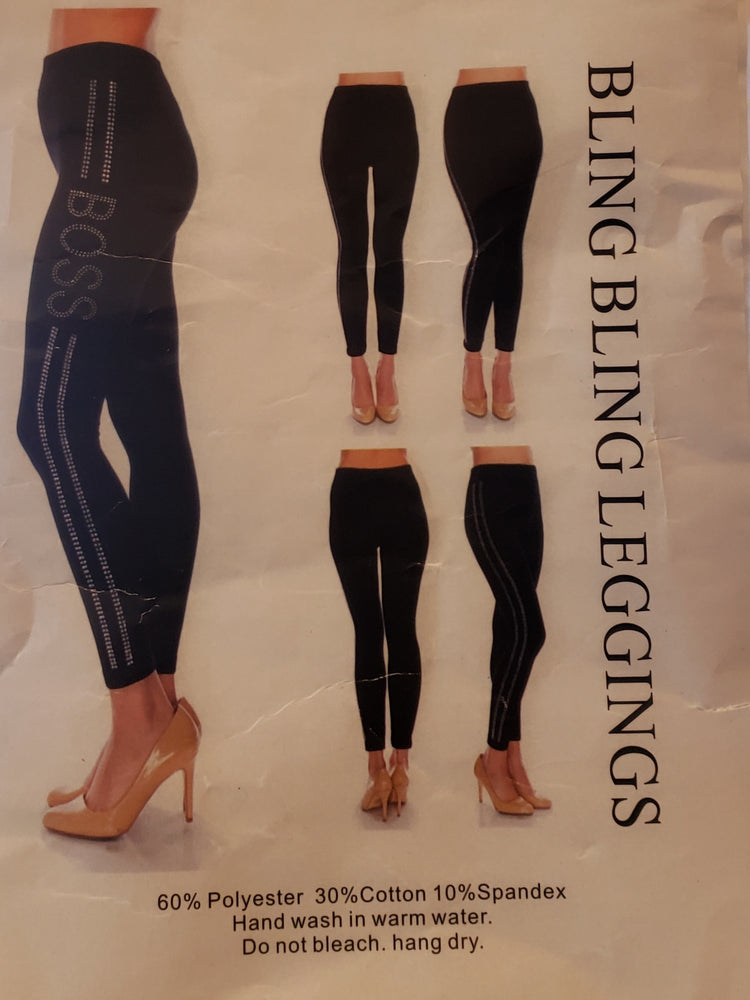 Plus Knit Bling Leggings