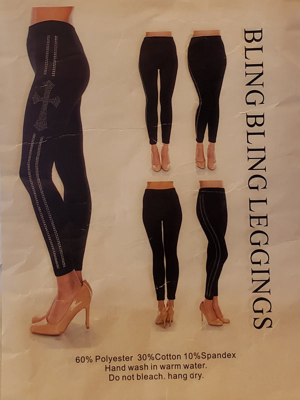 Plus Knit Bling Leggings