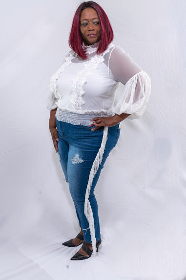 Long Sleeve Sheer Top