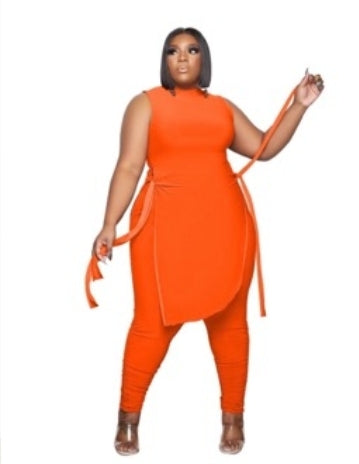 2 PC Rucche Pant Set