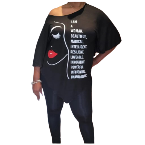 I Am A Woman Legging Set