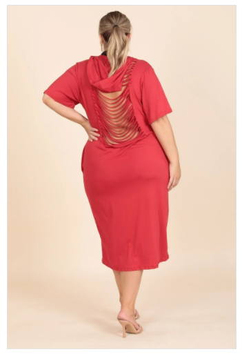 Laser Cut Back Dress