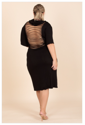 Laser Cut Back Dress