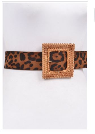 Square Twined Buckle Belt