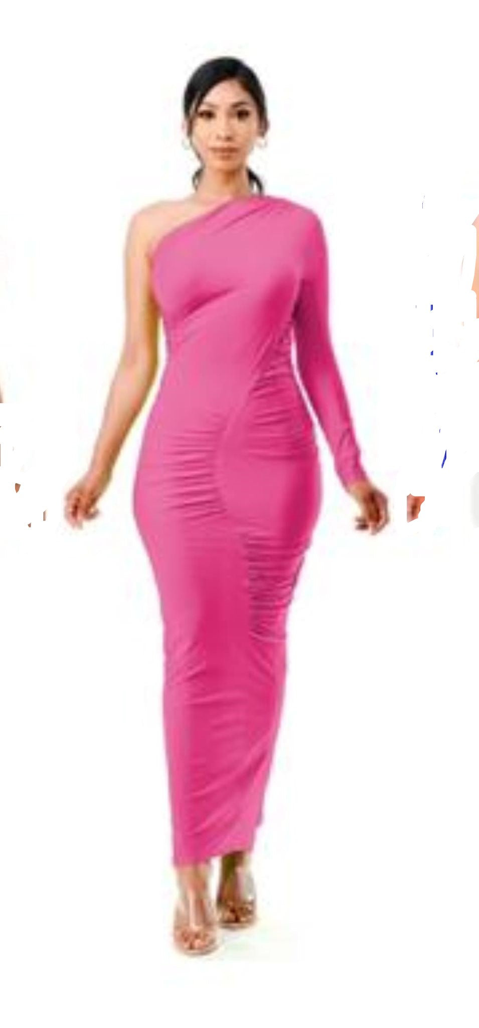 One Shoulder Bodycon Maxi Dress