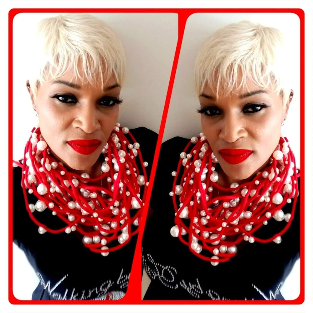 Blazing Pearl Strand Necklace