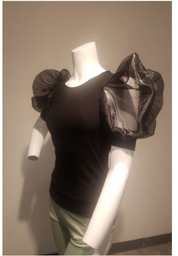 Short Sleeve Puff Sleeve Shirt
