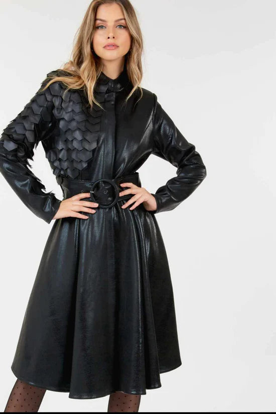Black Scaled Jacket/Dress