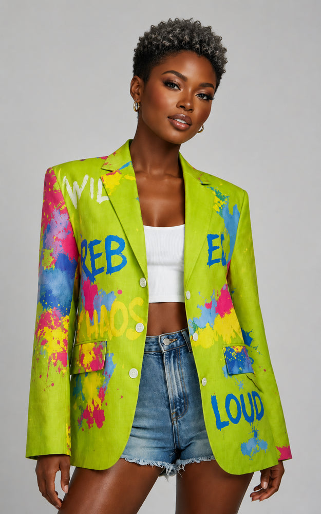 Rebel Chaos Graphic Blazer
