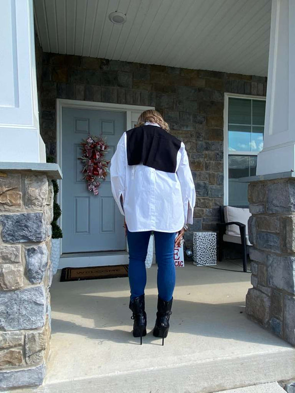 Faux Preppy sweater wrap look 2025edition