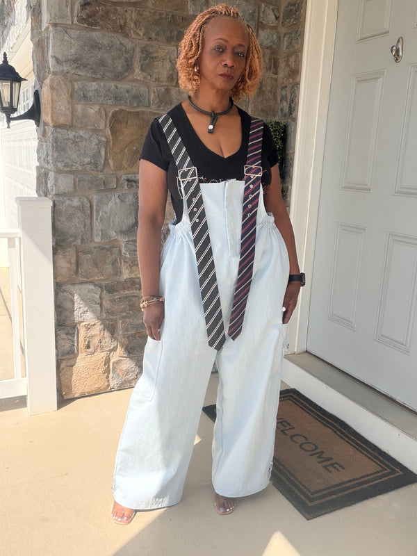 Necktie Wide Leg Jumpsuit