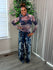 Sheer multi color long sleeve top