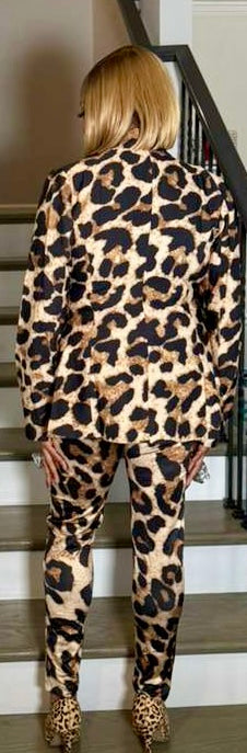 Leopard Blazer Set