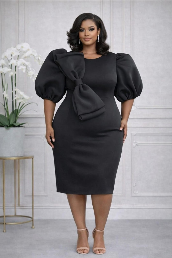 Bold Black Church Dress