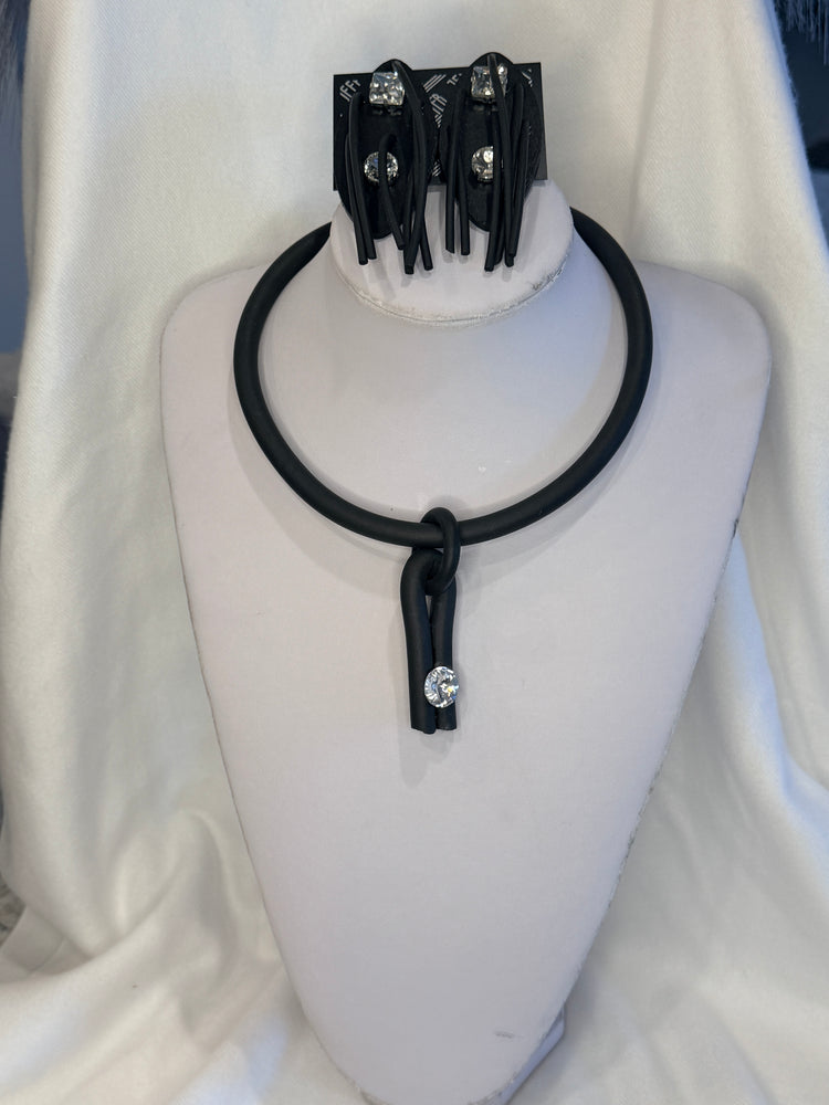 Jeff Lieb’s Magnetic energy choker and earrings set