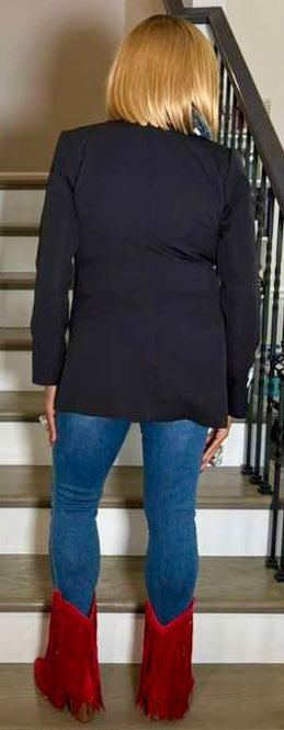 Graphic Blazer in black or cream