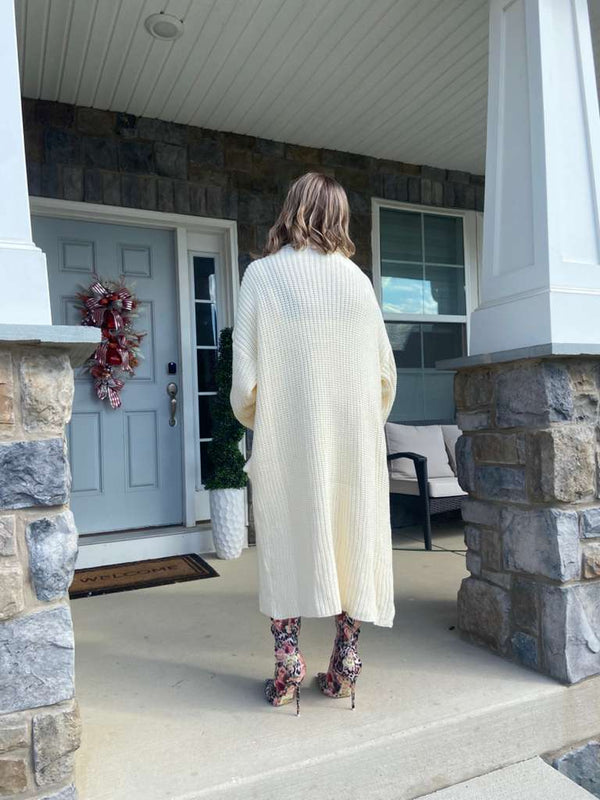 White Out Cardigan and Dress set