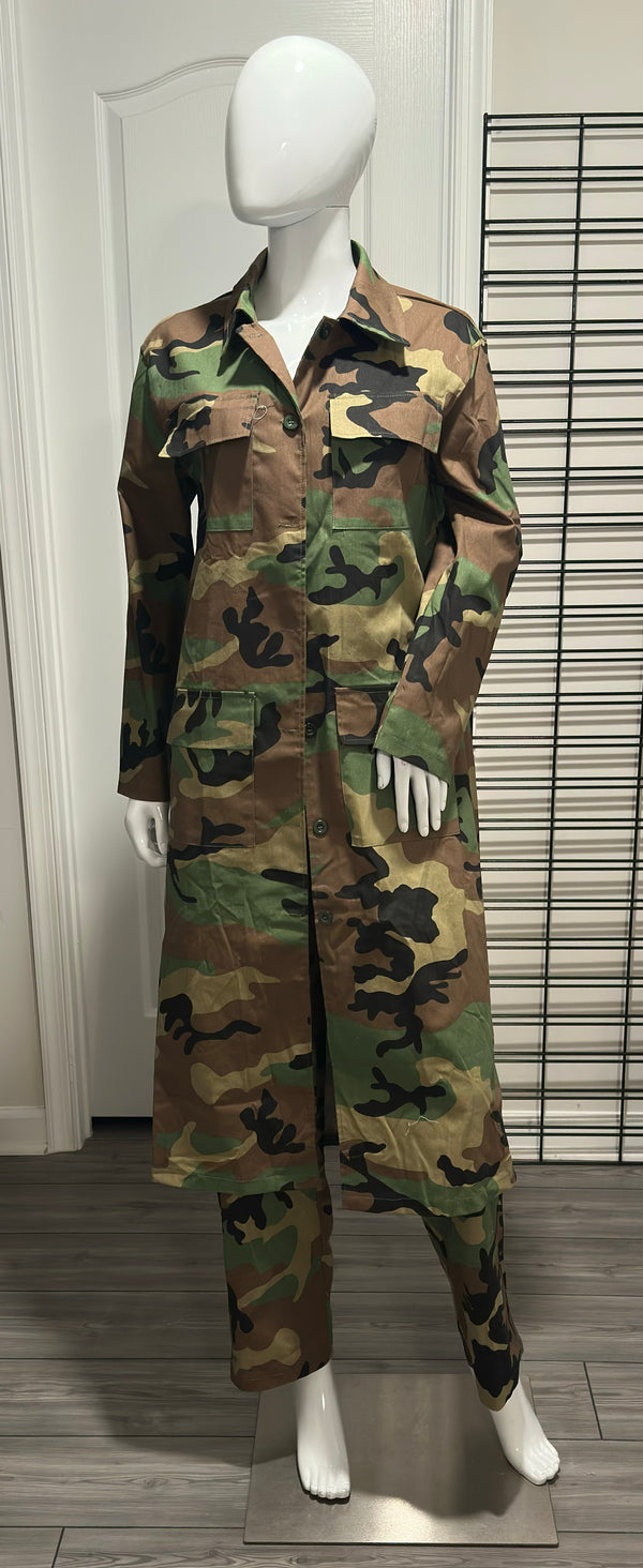 Camouflage Duster pants set