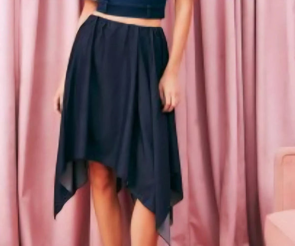 Convertible denim top/skirt
