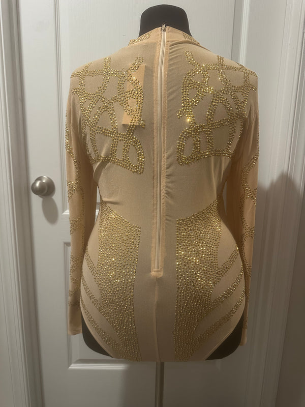Nude Bling Body Suit