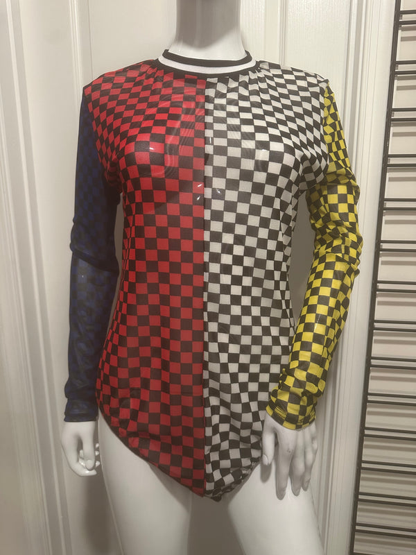 Checkered Body Suit