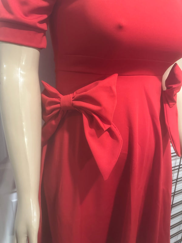 Red Double Bow Dress