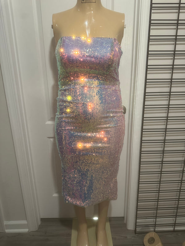 Incandescent Strapless Dress