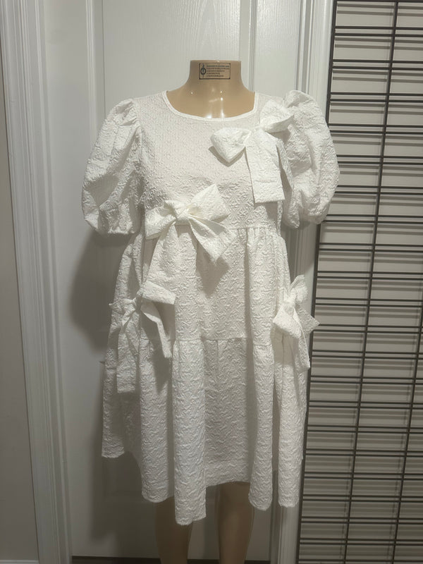 White Bow Dress