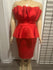 Red Shell Peplum Dress