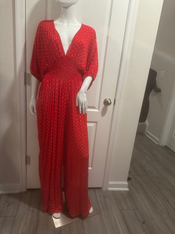 Red Polka Dot Jumpsuit