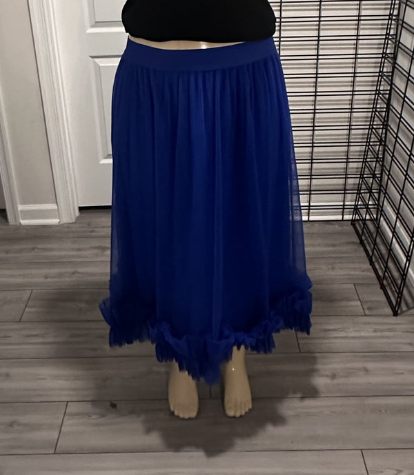 Blue Tulle Skirt