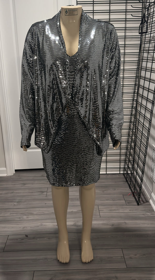 Bling Two Piece Dress with Jacket