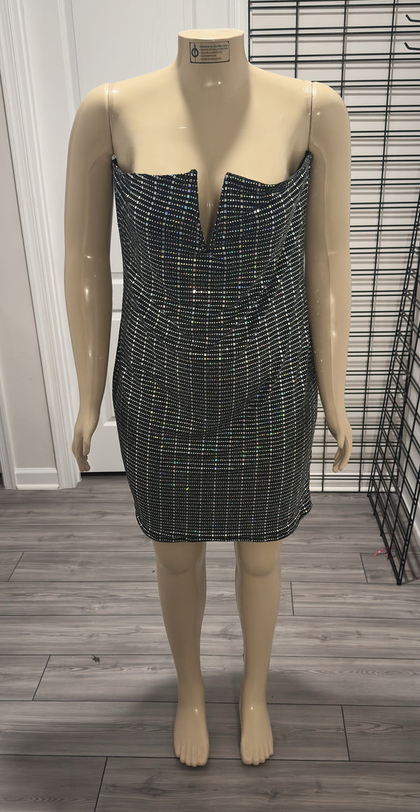 Bling Two Piece Dress with Duster