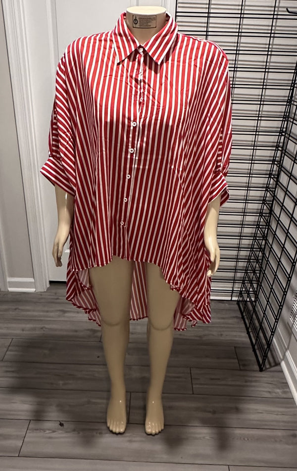 Red and White Striped Shirt