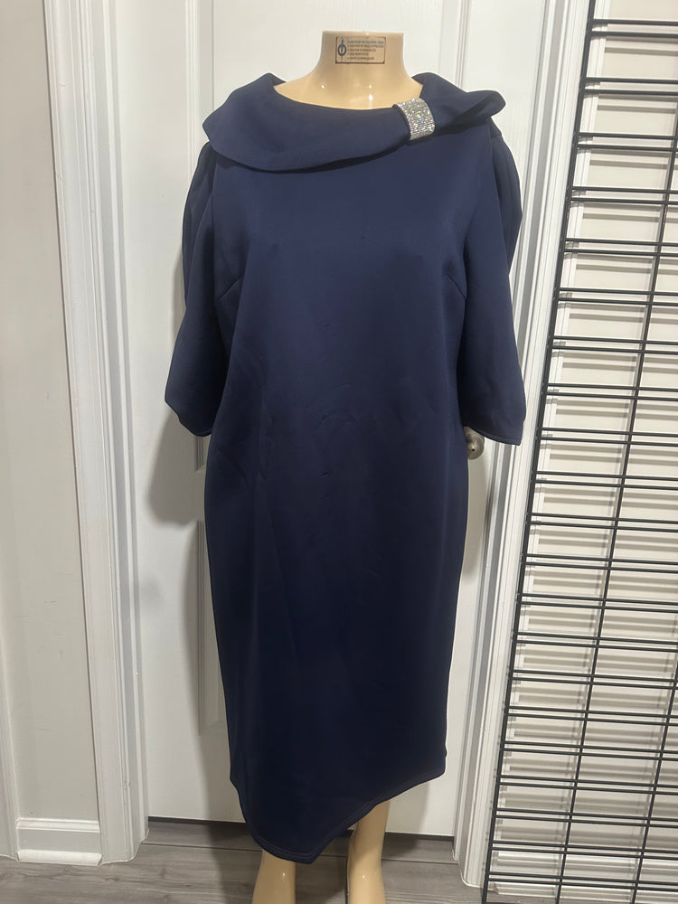 Navy Diamond Detail Dress