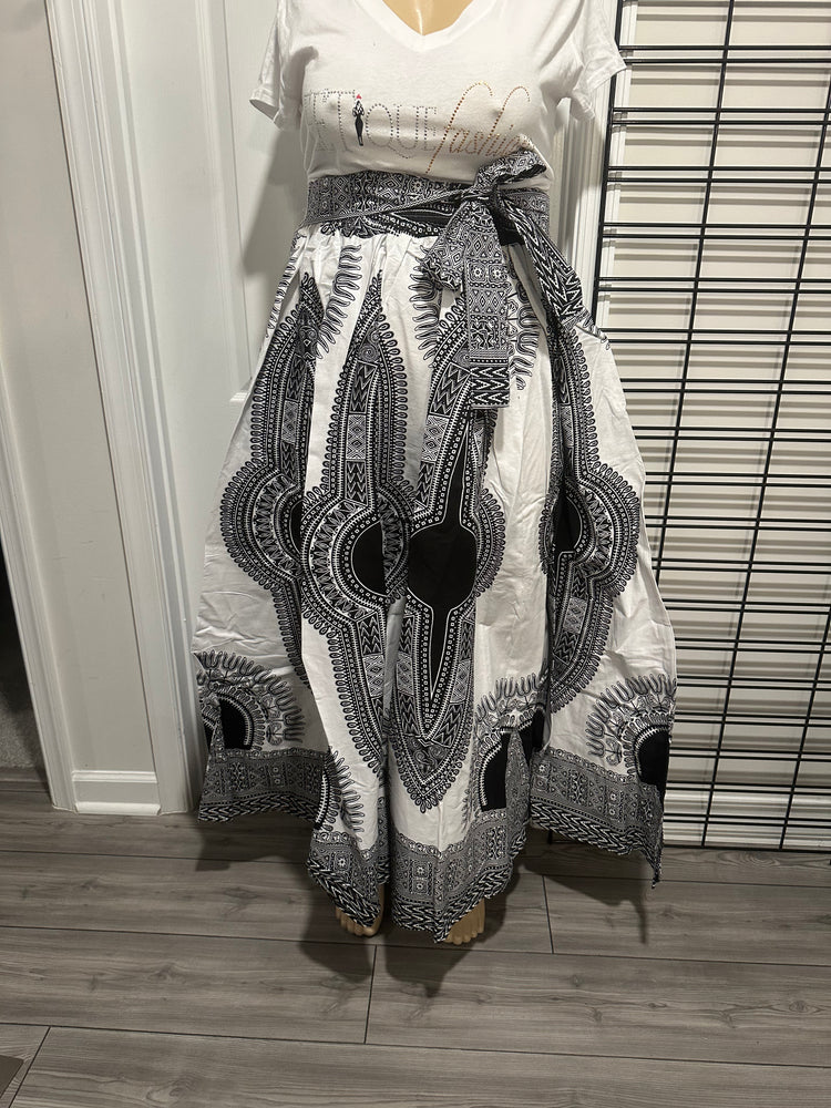 Black and White Tribal Skirt