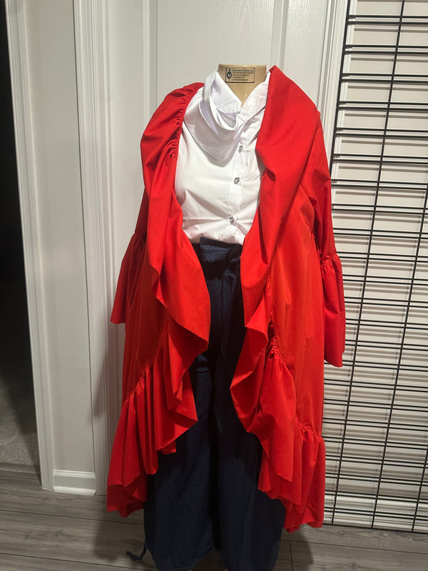Red Ruffled Duster