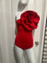 Red Flower One Shoulder Bodysuit